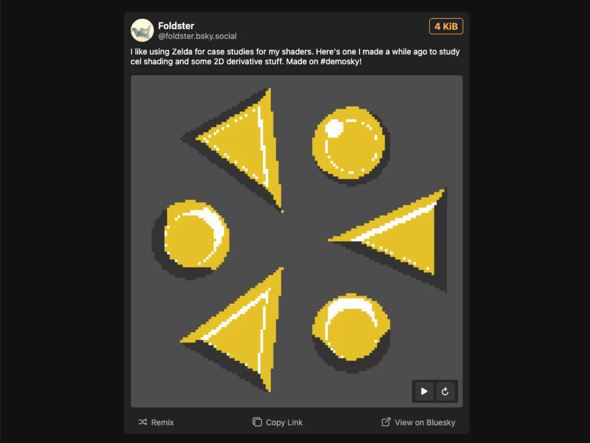 Demosky — Bluesky shader feed client